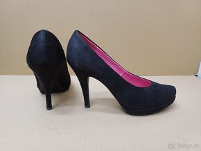 Černé semišové lodičky vel.38 - 5