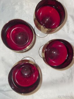 Rubínové sklenky na víno BOHEMIA CRYSTAL - 5