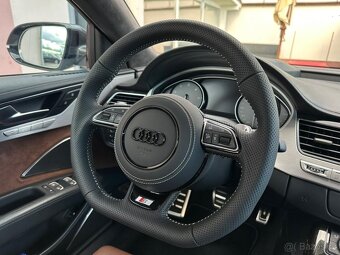 AUDI VOLANT kozeny zkoseny - perforovana kuze - S/RS logo - 5