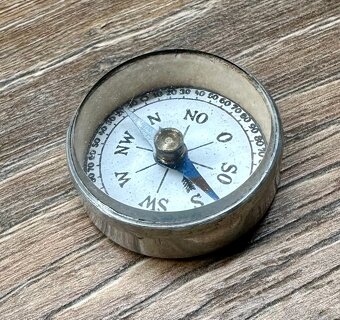 Starý kompas malý hliník SBĚRATELSKÝ - 5