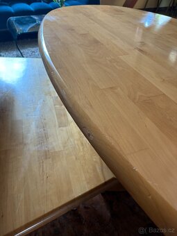 Jidelni stůl 180x80cm + 5 židli + lavice, drevo olše - 5