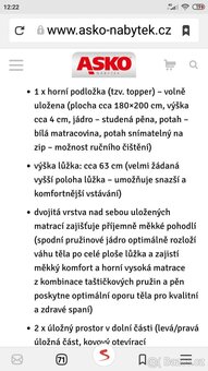 Manželská postel 180 x 200 prodej - 5