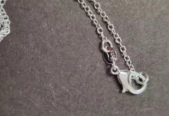 Nový dámský řetízek na krk náhrdelník 925 Délka 45 cm - 5