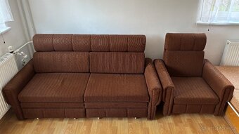 STARÝ NÁBYTEK , KŘESLA, ROZKLÁDACÍ GAUČ, - 5