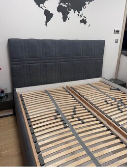 ČALOUNĚNÁ POSTEL ELZA 180X200, BARVA:ENJOY 22 ANTRACIT;S ROŠ - 5