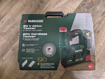 Aku sponkovačka V20 parkside s baterií ah4 a nabíječkou - 5