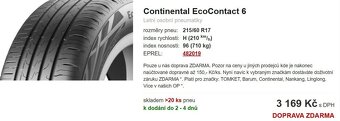 Letní PNEU Continental 215/60 R17 H - 5