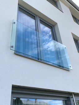 Skleněné zábradlí, francouzské okno - ČIRÉ sklo - 5