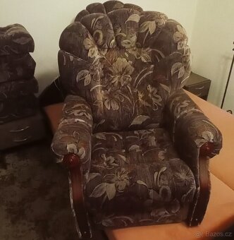 2x křeslo a 2x taburet 90. leta zdarma v Praze - 5