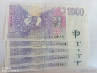 1000 Kč s přítiskem, série R14 - 5