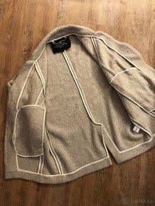 Vlněný dámský kabát teddy coat - 5