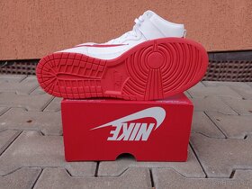 Nike dunk high retro white picante red - 5