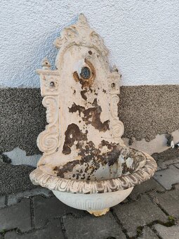 Starožitná litinová výlevka, umyvadlo - 5