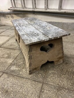 Rustikální dřevěná lavice – masiv, ruční práce - 5