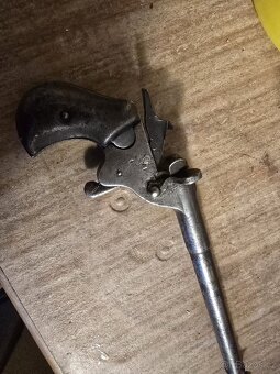 Krásná historická pistole flobertka/ ptačnice 6mm - 5