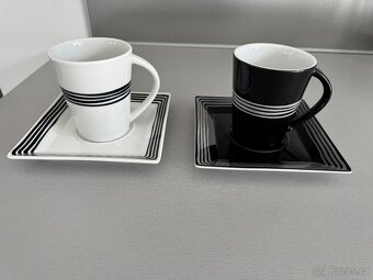 Porcelánová sada- talíře, misky, čaj, káva. 36 ks - 5