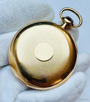 14K ZLATÉ PÁNSKÉ KAPESNÍ HODINKY OMEGA SE ŠATLÉNEM - FUNKČNÍ - 5