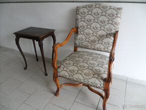 Starožitné křeslo, elegantní, velké. - 5