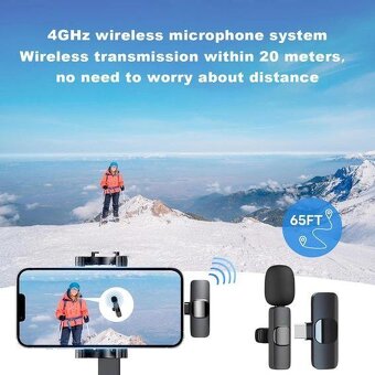 Bezdrátový lavalier mikrofon AOMiGT – Plug & Play - 5