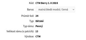 Prodám dětské kolo CTM Berry 1.0 - 5