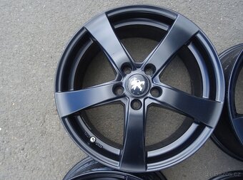 Alu disky černé na Peugeot, 17", 5x108, ET 48, šíře 7,5J - 5