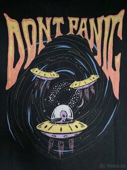 Černé Tričko Dont Panic vel. M Top Stav - 5