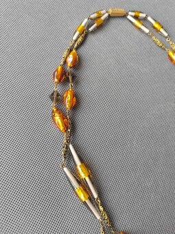 Elegantní rucne vyráběny náhrdelník ve stylů Art Deco vintag - 5