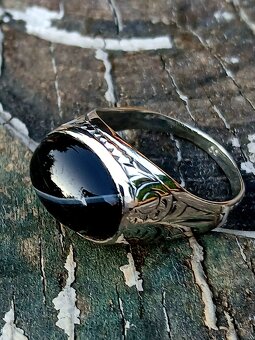 Stříbrný prsten starožitný - 5