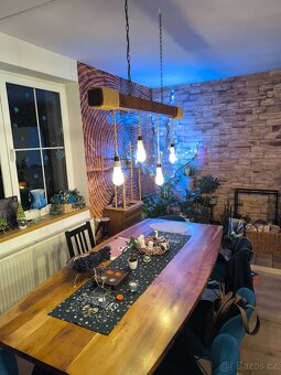 Dřevěný rustikální lustr - 5