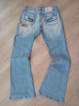 DÁMSKÉ DŽÍNY S VÝŠIVKAMI - vel.L/XL /zn.M.K Jeans - 5
