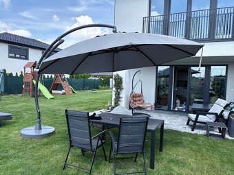 SLUNEČNÍK CRYSTAL 375 cm ANTRACIT se stojanem - 5
