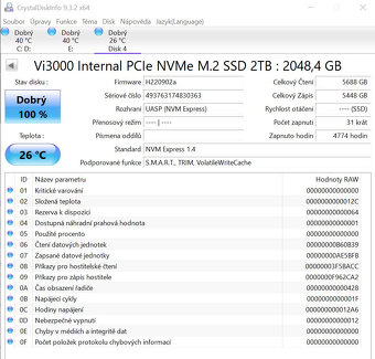 3ks 2TB SSD M.2 Verbatim Vi3000 PCIe NVMe - 5