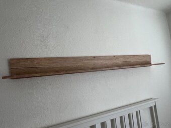 Nástěnná police RIVA - dub sonoma, šířka 180 cm - 5