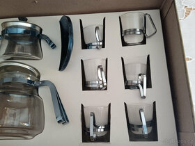 Retro skleněná souprava na kávu -nepoužívaná - 5