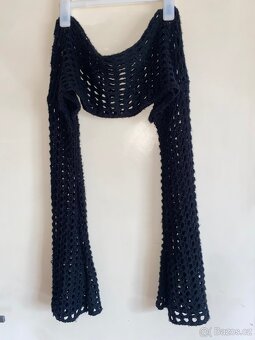 Černý bolerko/svetr s dlouhými rukávy - 5