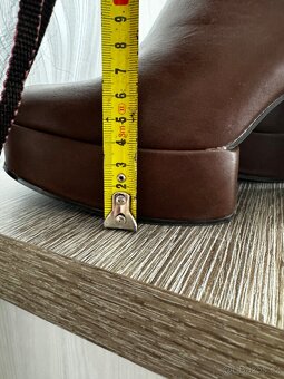 Tmavě hnědé boty na platformě - vel. 41 - 5