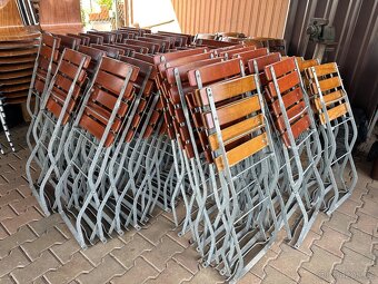 Pivní židle a stoly, PROFI kvalita 80ks židlí, 10ks stůl - 5