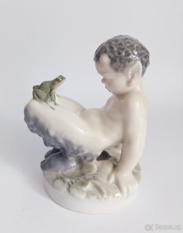 Porcelánová figura - Faun s žábou - Kodaň - 5