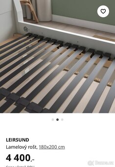 Postel IKEA TYSSEDAL včetně roštu a matrace - 5