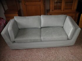 Moderní polštářová sedačka - světle modrá - 5