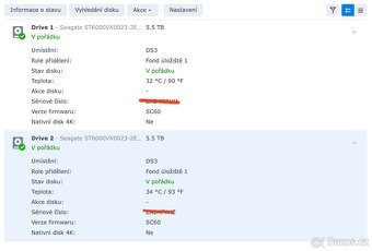 NAS Synology DS216+ (4GB RAM) + 2x6TB (12TB) HDD - 5