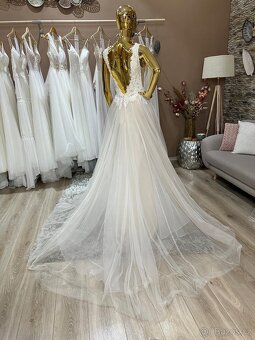 Svatební šaty Ivory/mocca - 5