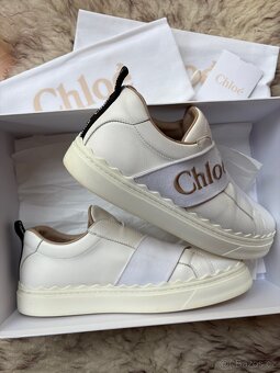 Chloé bílé kožené tenisky - 5