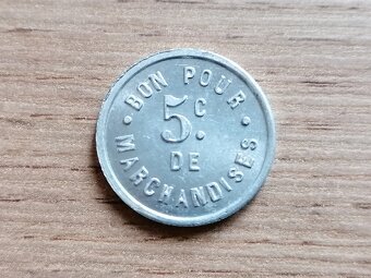 Francouzské nouzové mince 5 a 10 Centim. 1922 Ruffec Francie - 5
