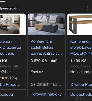 Konferenční stolek a TV police s úložným prostorem - 5