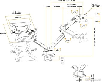 Držák na monitor a Notebook / tablet - 5