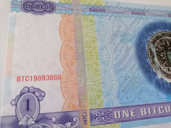 Pozlacená bankovka 24k, suvenýr, záložka, modrá bankovka - 5