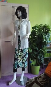 Šaty letní s tropickým rostlinným motivem-vel.38 - 5