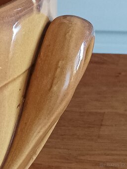 VELKÁ RUČNĚ MALOVANÁ KAMENINOVÁ ZADĚLÁVACÍ MÍSA FRANCIE - 5