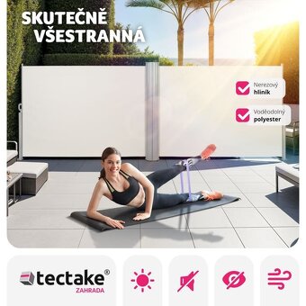 Oboustranna boční markýza šedá nová - 5
